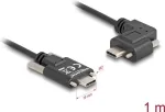 DeLOCK USB 2.0 kabelis USB Type-C ki&scaron;tukas į USB Type-C ki&scaron;tuką kampuotas kairėn/de&scaron;inėn PD 3.0 60W 1m