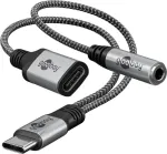 Goobay Adapter USB-C&trade; į USB-C&trade; ir lizdas 3,5 mm AUX (74524)