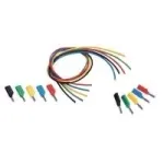 Voltcraft MS-4041/5*1 bandymo laidų rinkinys, 4 mm bananų ki&scaron;tukai, 1 m, juodas/raudonas/mėlynas/geltonas/žalias