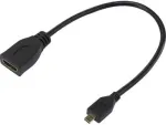 SpeaKa Professional HDMI adapteris [1x HDMI ki&scaron;tukas D Micro - 1x HDMI lizdas] juodas, paauksuoti kontaktai (SP-7870588)