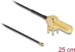 Koaksialinis kabelis DeLOCK 12028 0,25 m SMA I-PEX MHF4 juodas