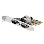 StarTech.com 2 prievadų PCI Express nuoseklioji sąsajos kortelė, dviejų prievadų PCIe į RS232 (DB9) nuoseklioji kortelė, 16C1050 UART, žemo / pilno profilio laikikliai, COM i&scaron;laikymas, skirta Windows / Linux