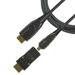Techly HDMI A/A Micro HDMI AOC &scaron;viesolaidinis kabelis 4K 50 m, 50 m, HDMI A (standartinis), HDMI D (Micro), 3D, 18 Gbit/s, juodas