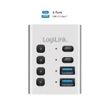 USB 3.2 Gen1 4 prievadų USB-A/C jungtis su atskirais įjungimo/i&scaron;jungimo mygtukais