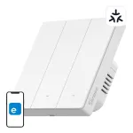 SONOFF M5-3C-86W WiFi Matter Smart Wall Switch (3 kanalų) Baltas