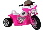 LEAN CARS Pink Electric Ride On Motorcycle JT568 for Kids with LED Lights