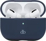 dbramante1928 Costa Rica Headphone Case &ndash; perdirbto plastiko ir silikono dėklas ausinėms, Pacific Blue, skirtas Apple AirPods su įkrovimo dėklu