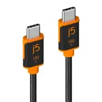 j5create USB-C 100W sinchronizavimo ir įkrovimo kabelis (3 m / 9.8 ft.)