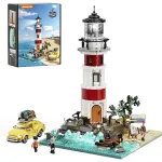 Lumibricks Sunrise Lighthouse Statybinis Blokų Rinkinys su LED Ap&scaron;vietimu