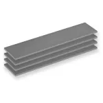 ARCTIC &scaron;iluminė tarpinė ATP-4 120x20mm 1mm, 4 vienetų rinkinys, pilka