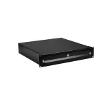 EFB-Elektronik 19 inch 2U stalčius klaviatūrai/dokumentams, užrakinamas, RAL 9005 (Jet Black)