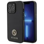 Guess GUHCP13LPS4DGPK Dėklas Apple iPhone 13 Pro 6,1 inch Juodas Strass Metal Logo