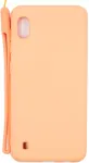 Evelatus Samsung Galaxy A10 Soft Touch Silicone Case with Strap Pink
