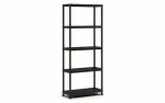 KETER Plastic Bookcase 5 Shelves 80 x 40 x 187 cm Grey/Black