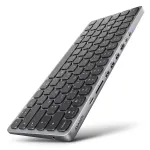 AXAGON HMC-KB-GE, USB 5Gbps centrinis įrenginys su klaviatūra, HDMI 4K/60Hz, 3x USB-A, SD/mSD, garsas, PD 100W, voki&scaron;kas i&scaron;dėstymas