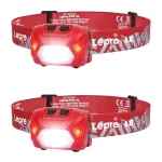 Lepro 320014-R-2 USB įkraunamas LED žibintuvėlis-galvinė lempa, 300 lm, 2 vnt.