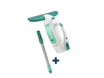 LEIFHEIT langų valymo siurblys Dry&Clean su 43 cm Click System rankena, elektrinis langų siurblys, baltas/turkio spalvos