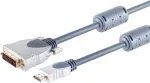 SHIVERPEAKS S/CONN HDMI į DVI-D kabelis 2m, auksuoti kontaktai, chromuoti metaliniai jungtys, dvigubos feritinės &scaron;erdys, HDMI 1.3b, Full HD 1080p 77482-MHQ