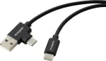 Renkforce USB 2.0 USB-C į USB-A laidas 1 m, juodas RF-7116120