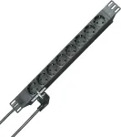 HEINRICH KOPP 19 inch 8 vietų Schuko maitinimo juosta, 2 m kabelis, juoda 930805014