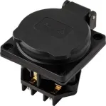 Sygonix SY-6746374 Schuko lizdas IP44 juodas