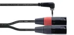 Cordial EY 1.5 WRMM XLR Y-adapterio kabelis 3,5 mm TRS į 2x XLR male 1,5 m juodas 14874