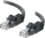 Cables2Go 83405 Cat6 UTP Ethernet tinklo kabelis, 0,5 m, juodas, su apsauginiais spaustukais, PVC apvalkalas