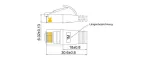 Wirewin Triotronik 0,15 m Cat6 U/FTP plonas Ethernet tinklo kabelis, RJ45 male to male, baltas (PKW-STP-SLIM-KAT6 0.15 WS)