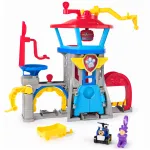 PAW Patrol: Oro gelbėjimo, Pup Squad Adventure Bay oro uosto žaidimų rinkinys su Chase automobiliu ir transporto priemonės paleidimo įrenginiu, žaislai vaikams nuo 3 metų