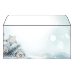 SIGEL Snow Star DL dizaino popierius 110 x 220 mm 80 g/m&sup2; mėlynas/baltas DU312