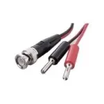 Voltcraft BNC į dvigubą 4mm banana ki&scaron;tuką matavimo kabelis 0,8m juodas/raudonas KC300B