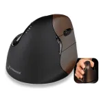 Evoluent VerticalMouse 4 Small belaidė lazerinė pelė de&scaron;inei rankai, juoda/sidabrinė 500793