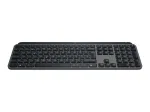 Logitech MX Keys S 920-011589 belaidė pilnos apimties klaviatūra, Bluetooth LE / Logi Bolt, ap&scaron;viečiama, įkraunama USB-C jungtimi, QWERTY US International, su rie&scaron;o atrama, grafito