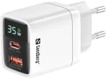 Įkroviklis Sandberg 2in1 1xUSB-C 1xUSB 35W vidinis AC universalus