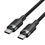 USB-C į USB-C duomenų ir įkrovimo laidas Vention TRDBH, 2 m, USB 2.0, 60 W PD, 3 A, 480 Mbit/s, juodas