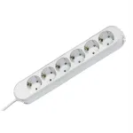 Bachmann SMART 381.252K ki&scaron;tukinis ilgintuvas, 6 Schuko lizdai, 5 m, su jungikliu, baltas