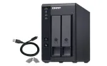QNAP 2 Bay USB Type-C Direct Attached Storage with Hardware RAID | TR-002 | Micro | 6 GB | Black