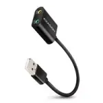 I&scaron;orinis USB garso adapteris AXAGON ADA-12 su 1x 3,5 mm lizdu ausinėms ir mikrofonui