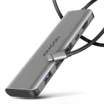 Axagon HMC-5H USB 5Gbps hubas, 3x USB-A, HDMI 4K/30Hz, PD 100W, 100cm USB-C laidas