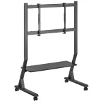 Grindinis stovas TECHLY 366983 televizoriams nuo 45 iki 90 colių, juodas, plieninis, auk&scaron;tis 1026&ndash;1126 mm, maks. VESA 800x400, apkrova 60 kg