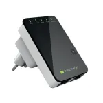 Techly I-WL-REPEATER2 (301078) belaidis mini mar&scaron;rutizatorius / signalo kartotuvas 300N su ki&scaron;tuku, Wi-Fi 4 (802.11n), 2,4 GHz, 300 Mbps
