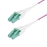 StarTech.com 2m (6ft) LC-LC (UPC) OM4 daugiamodis &scaron;viesolaidinis kabelis, Erika Violet, 50/125&micro;m, 40G/100G, LOMMF/VCSEL, Uniboot &scaron;viesolaidinis trumpiklis, OFNR Riser