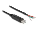 DeLOCK adapterinis kabelis USB 2.0 Type-A prie RS-485 2 m juodas