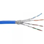 Ethernet montažinis kabelis InLine Cat6 S/FTP PiMF AWG27 PVC, 100 m, mėlynas