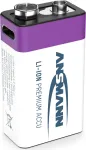 Ansmann ANS 1315-0005 - Įkraunama ličio jonų baterija 9V blokas 340 mAh 9 V 1 vnt.
