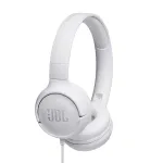JBL Tune 500 JBLT500WHT ausinės ant ausų, laidinės, su mikrofonu, plok&scaron;čias nesusipinantis laidas, baltos