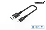 Microconnect USB3.2AC015 USB-C į USB-A laidas, USB 3.2 Gen 2, 0.15 m, juodas