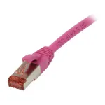 Pataisos kabelis RJ45 CAT6 250MHz 1,5m magenta S-STP (S/FTP) TPE/LSZH (Superflex) Synergy 21
