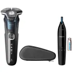 Elektrinis skustuvas Philips SHAVER Series 5000 S5889/9 &Scaron;lapias ir sausas Sukamasis skustuvas SteelPrecision a&scaron;menys