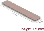Delock terminė pagalvėlė 120 x 20 x 1,5 mm M.2 moduliui 3,0 W/mK &ndash; be silikono (18482)